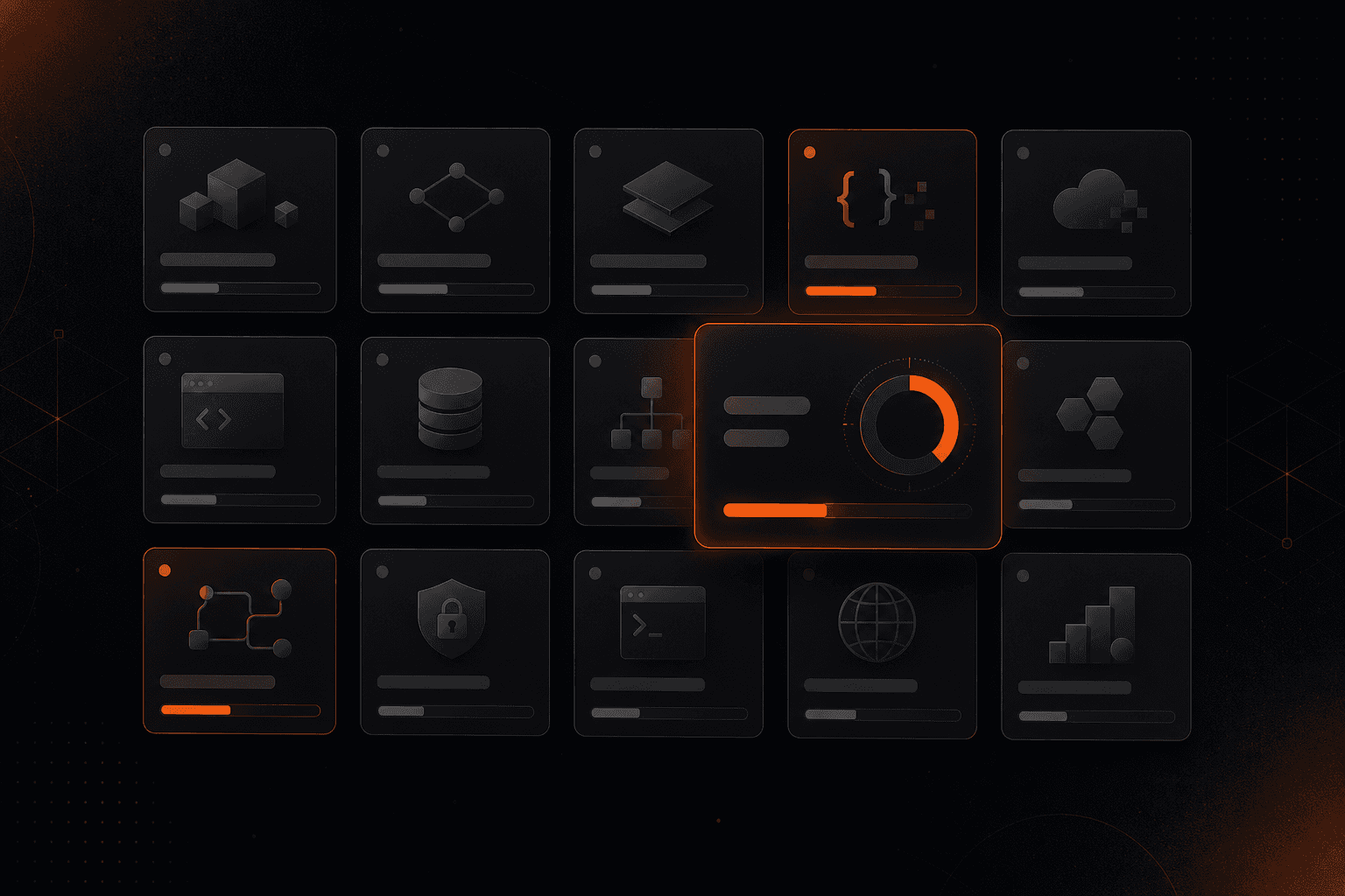 The Field Academy catalog: a wall of learning tracks, with one track's readiness gauge highlighted.